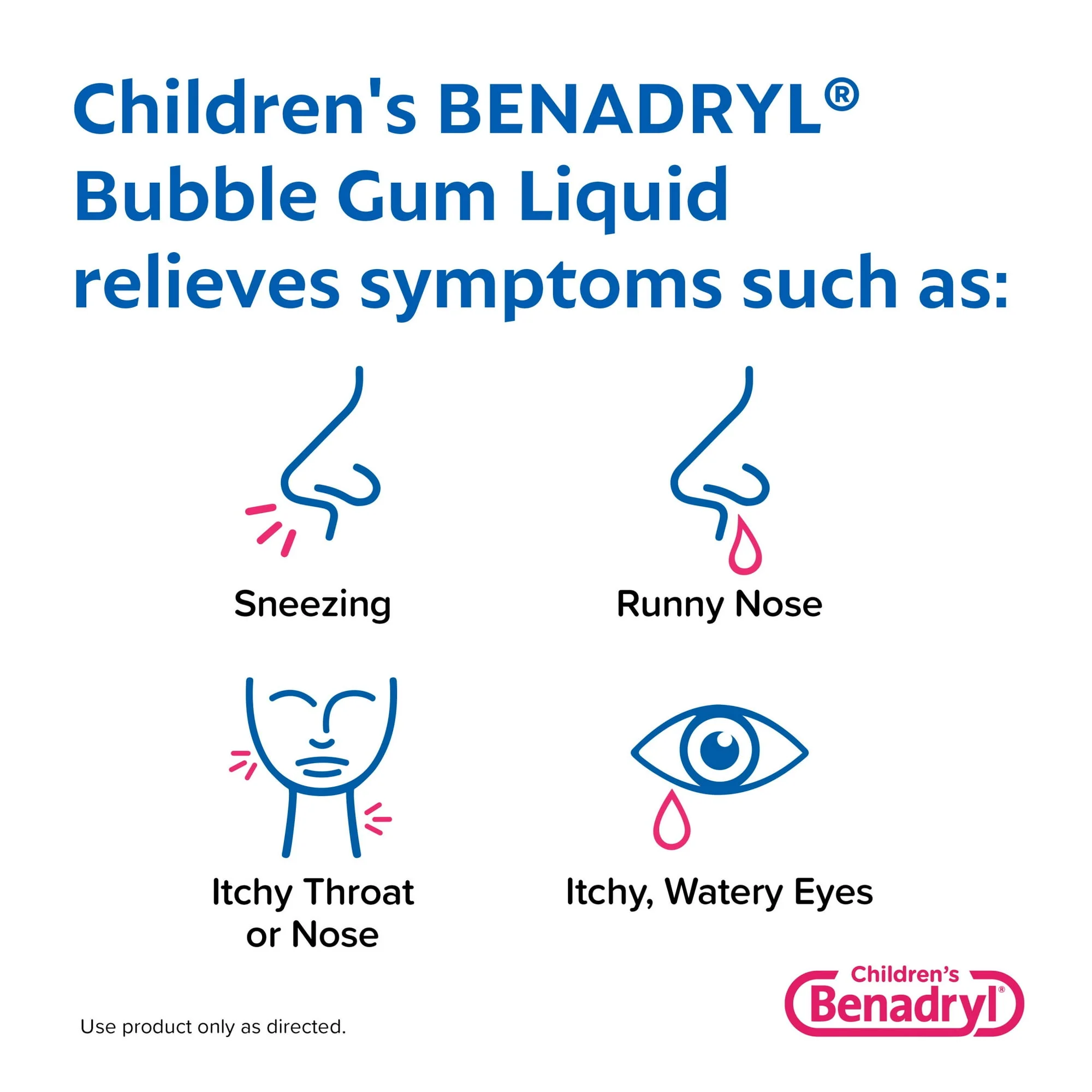 Benadryl Childrens Allergy Dye Free Bubble Gum 8oz - Image 2