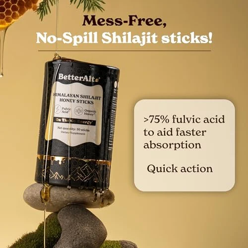 Better Alt Pure Himalayan Shilajit Sticks with Organic Honey 30 Sticks - Image 2