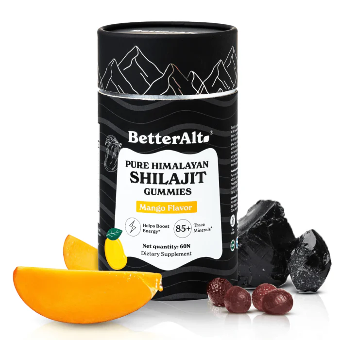 Betteralt Himalayan Pure Shilajit Gummies - 85+ Trace Minerals for Energy & Immunity Mango 60 Gummies - Image 9