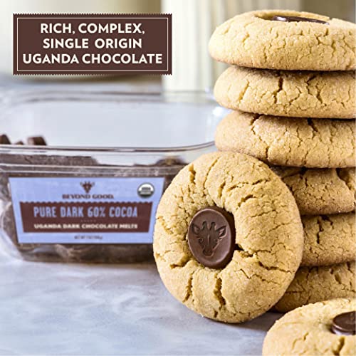 Beyond Good Chocolate | 60% Pure Dark Chocolate Melts, 7oz Pack | Gluten Free, USDA Organic, Direct Trade, Vegan, Kosher, Non-GMO | Single Origin Ugan - Image 3
