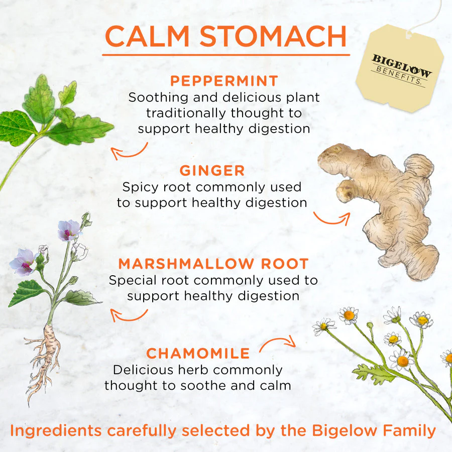 Bigelow Benefits Tea Ginger & Peach Bag 18ct - Image 2