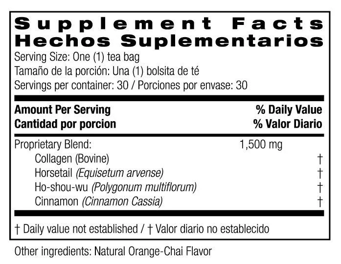 Bio Nutrition Collagen Beauty Tea Bag 30ct - Image 2
