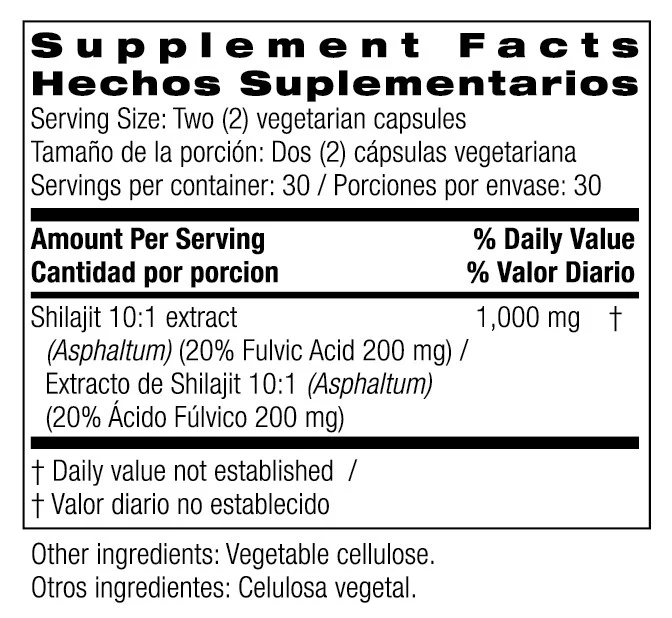 Bio Nutrition Shilajit Capsules 60ct - Image 2