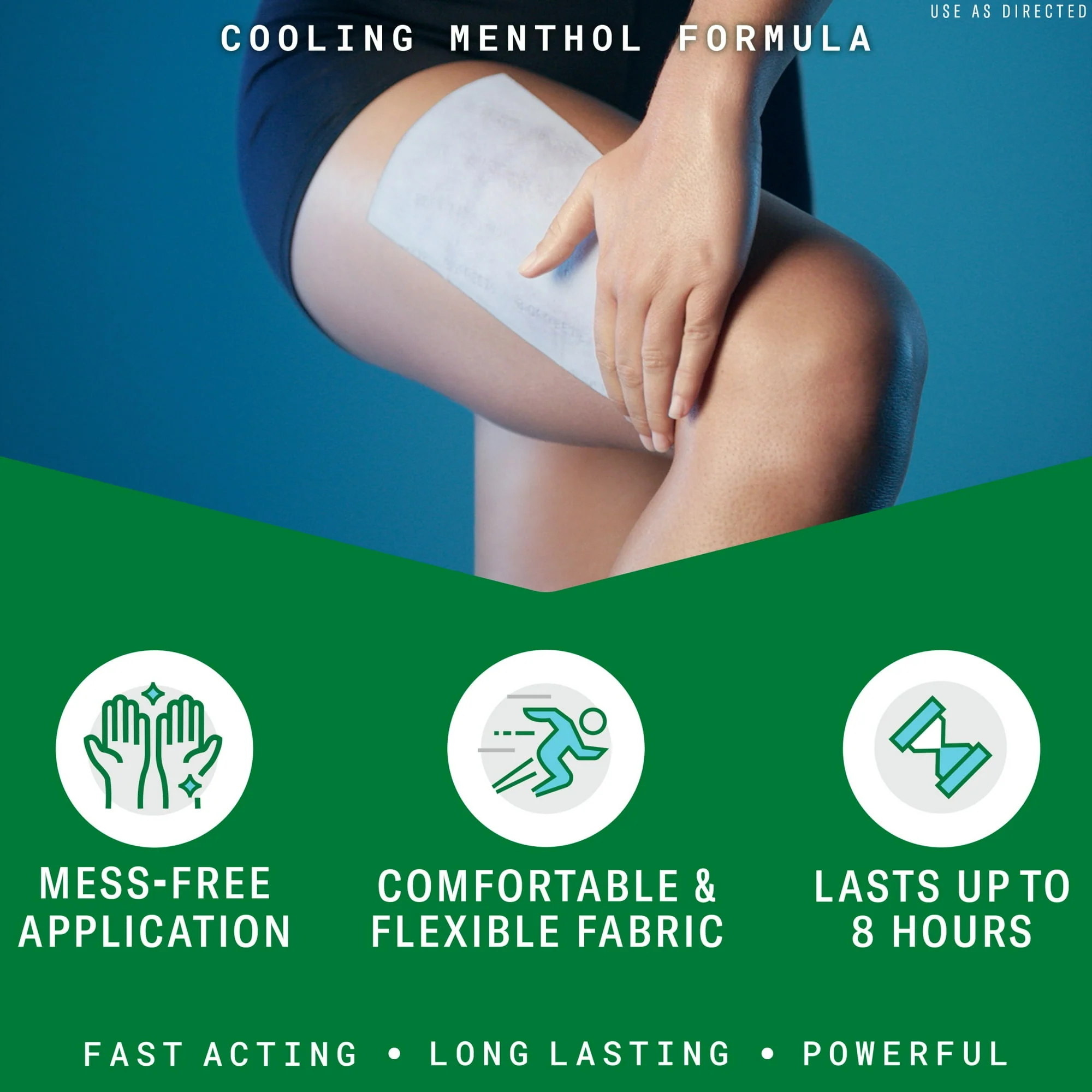 Biofreeze Cool The Pain Relief Patches Long & Extra Large 4ct - Image 2