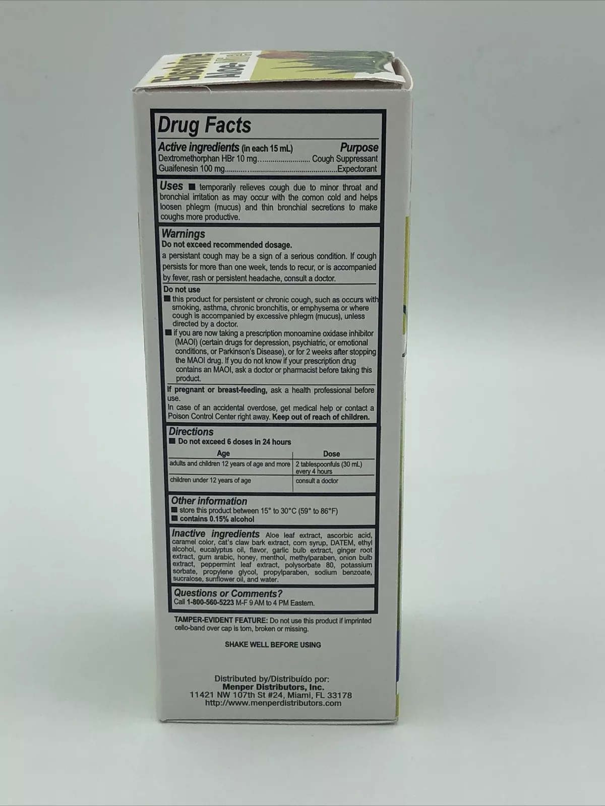 Bisolvine Aloe Miel Cough & Chest 6Oz - Image 2