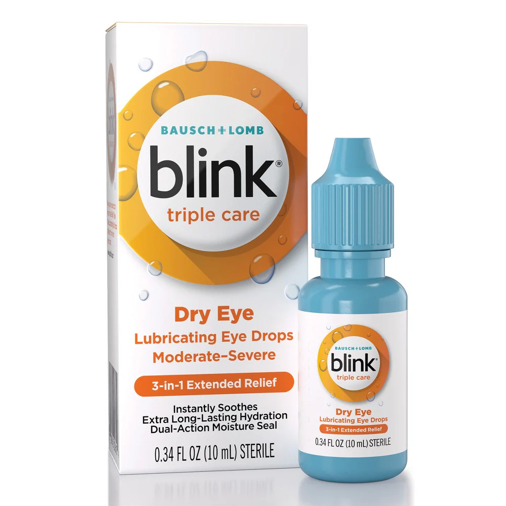 Blink Triple Care Hydrating and Lubricating Eye Drops for Dry Eyes - 10ml - Image 2