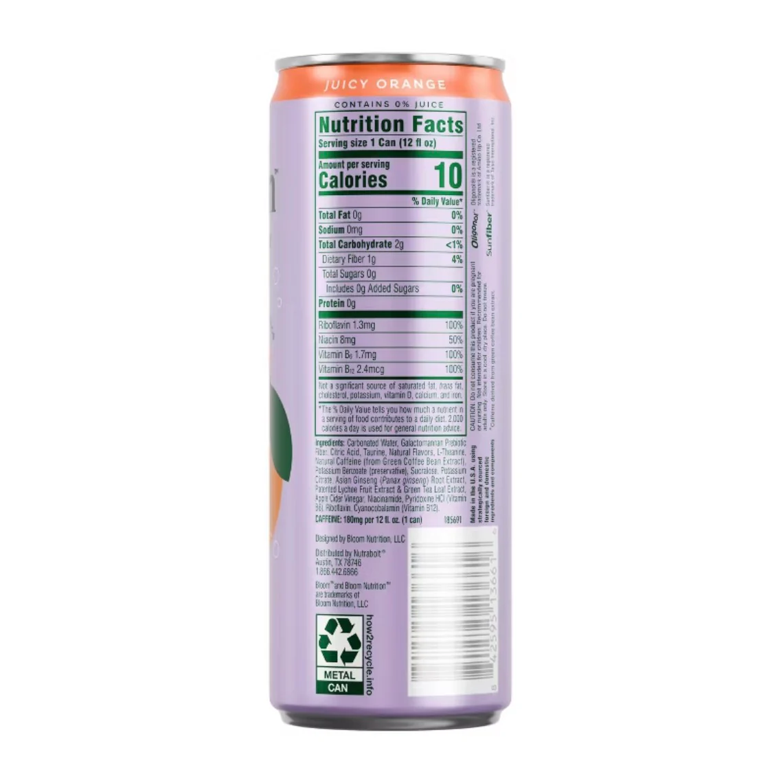 Bloom Energy, Juicy Orange, 12 Oz - Image 2