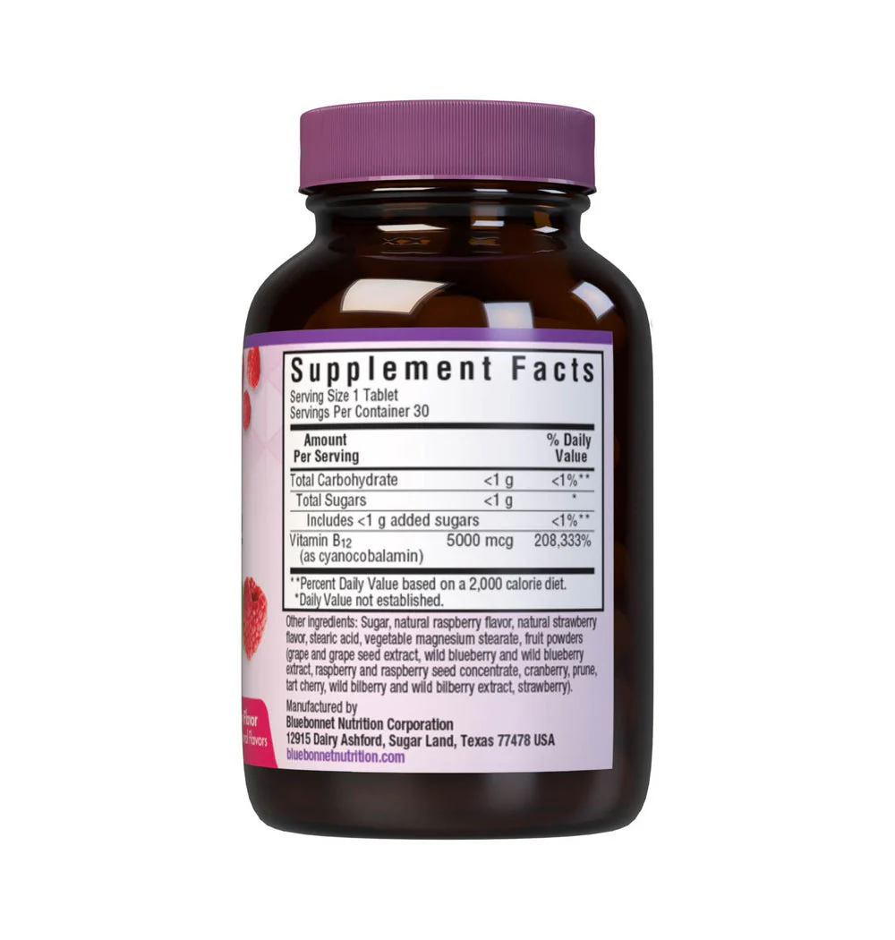 Bluebonnet Vitamin B12 5000mcg Chewable Tablets 30ct - Image 2