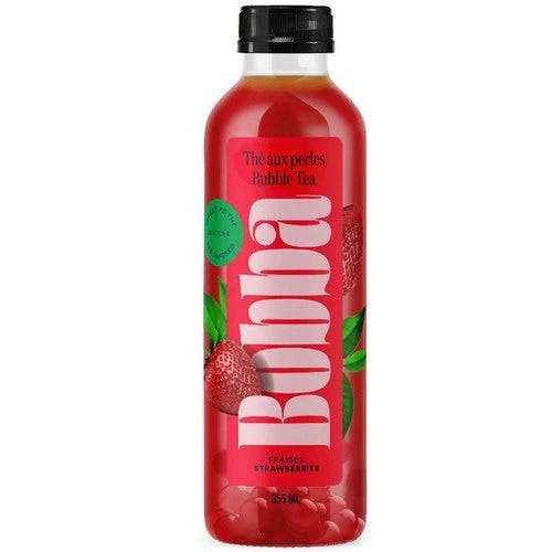 Bobba, Bubble Tea Strawberry 12 Oz