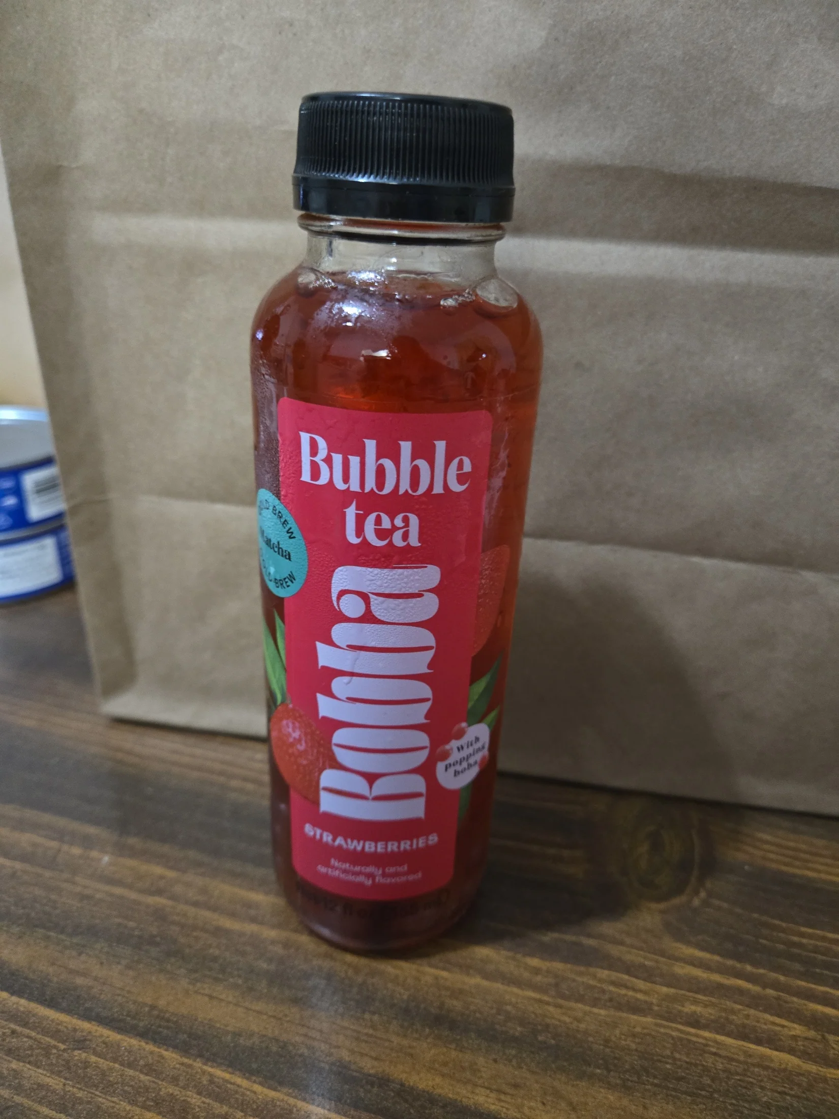 Bobba, Bubble Tea Strawberry 12 Oz - Image 2