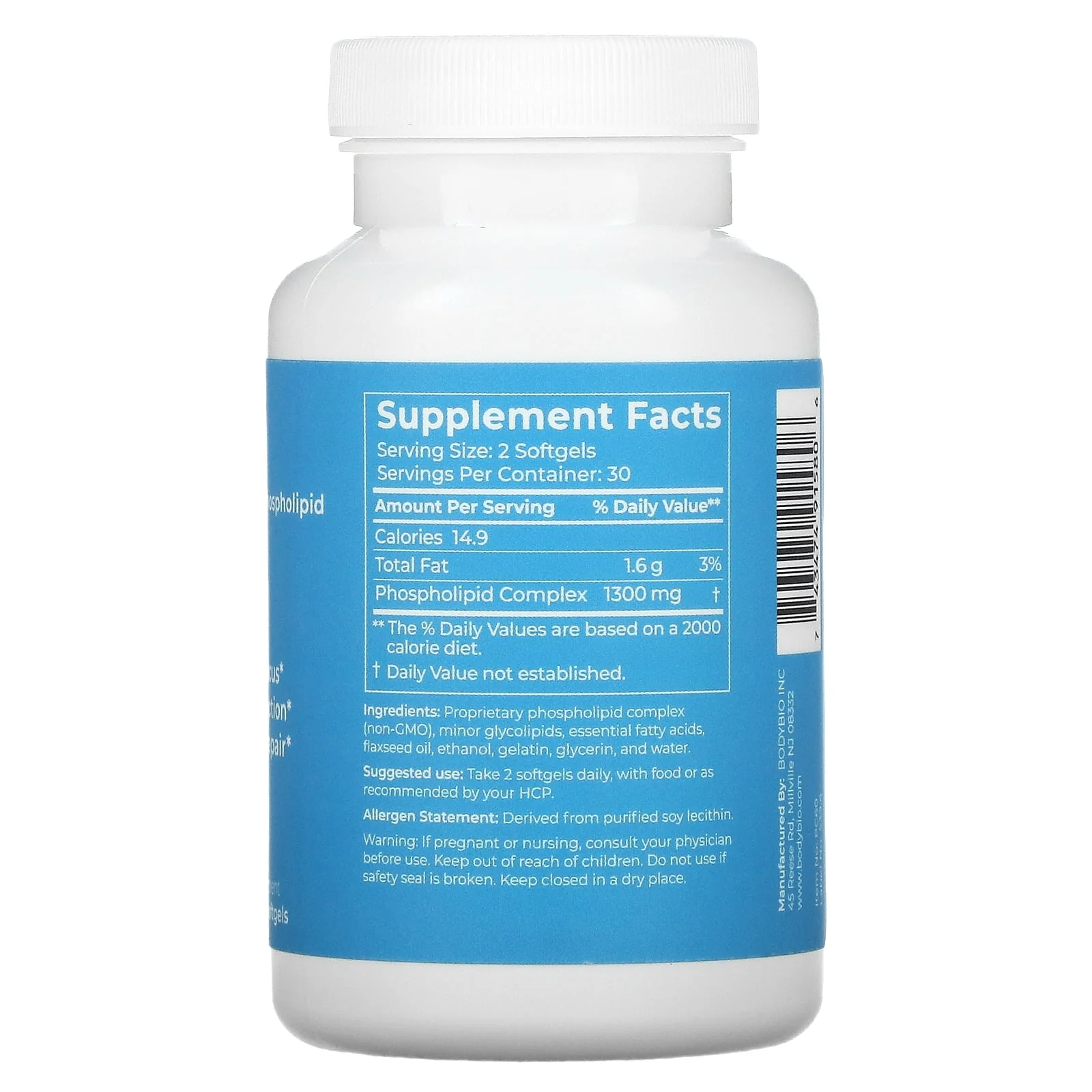 Bodybio PC Menthal Focus Softgels 60ct - Image 2