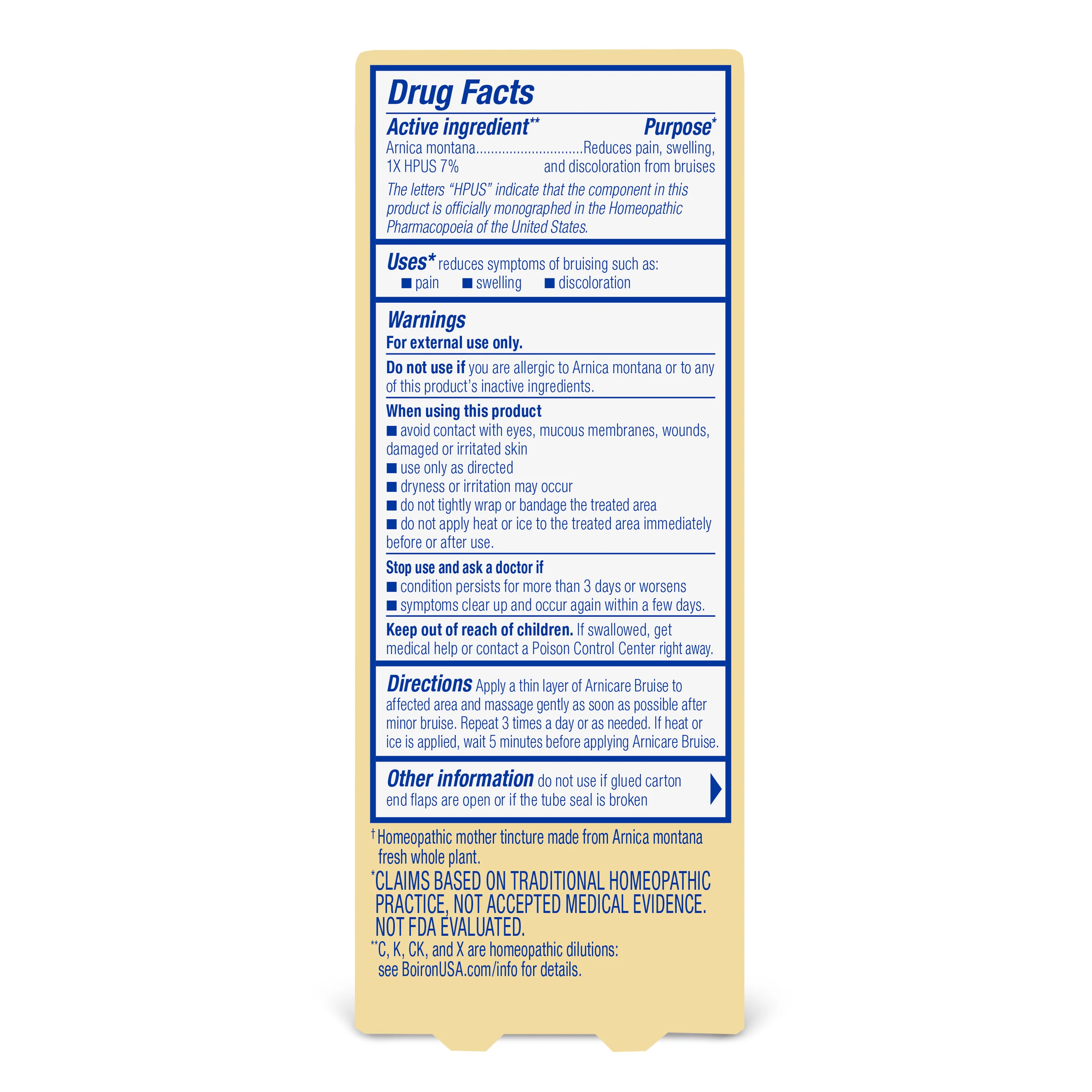 Boiron Arnicare Bruise, Homeopathic Medicine for Bruise Relief, Swelling, Discoloration, 1.5 oz Gel - Image 2