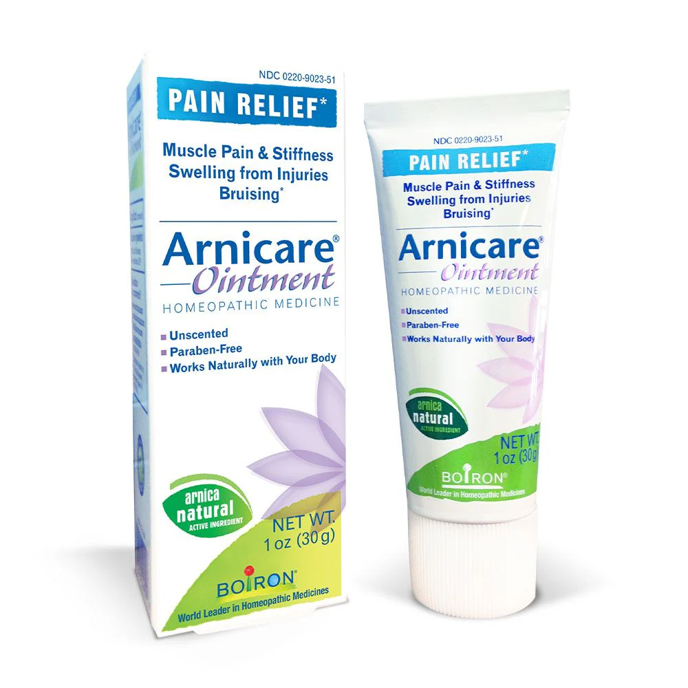 Boiron Arnicare, Homeopathic Medicine for Pain Relief, Muscle Pain & Stiffness, Swelling from Injuries, Bruising, 1 oz Ointment