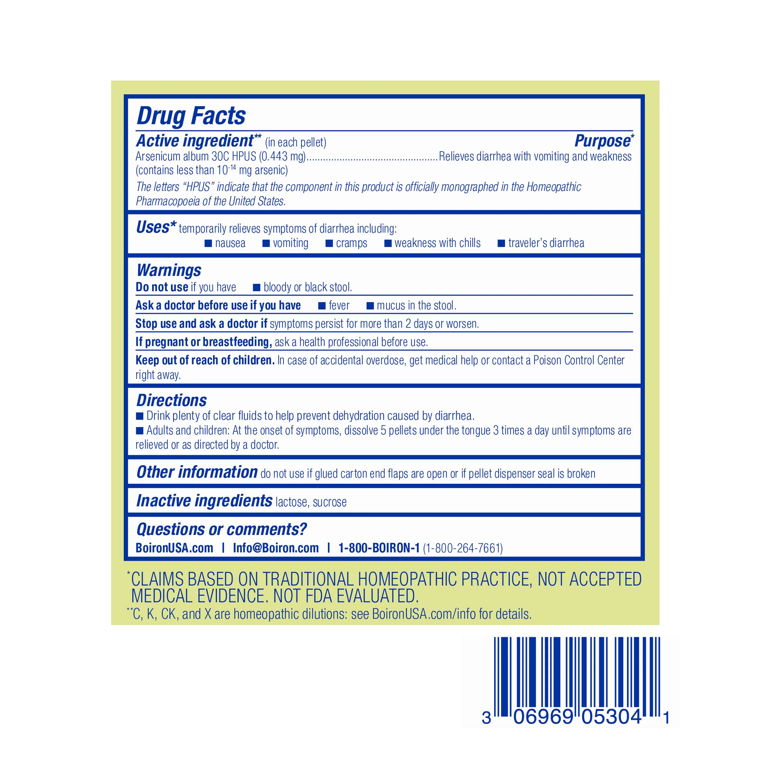 Boiron Arsenicum Album 30C Bonus Pack, Homeopathic Medicine for Diarrhea & Vomiting Relief, Nausea, Cramps, Weakness, 3 x 80 Pellets - Image 2