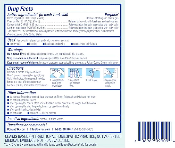 Boiron Camilia Tummy Liquid Doses 30 Vials - Image 2