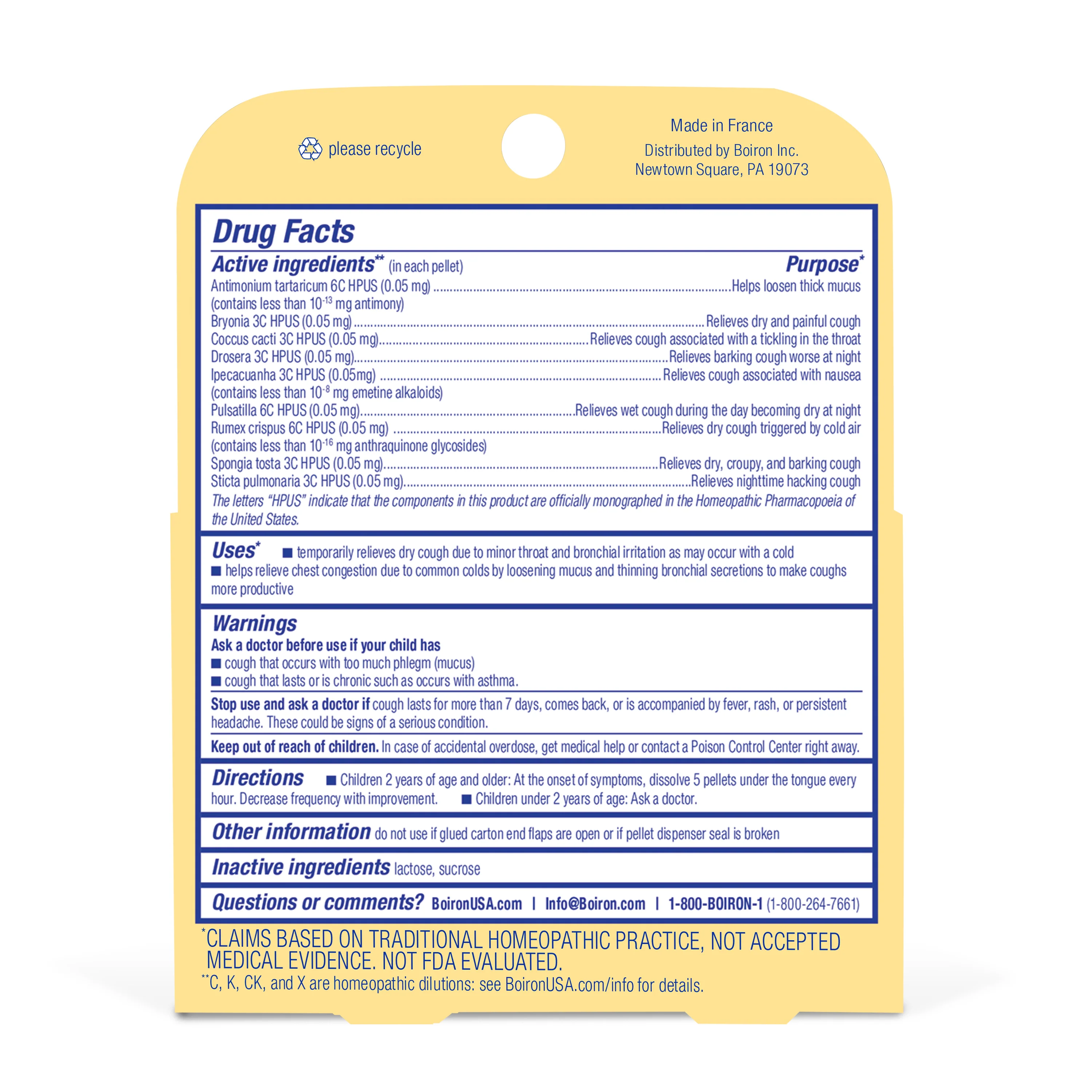 Boiron Chestal Kids, Homeopathic Medicine for Cough & Mucus Relief, Chest Congestion, Dry, Fitful Cough, 2 x 80 Pellets - Image 2