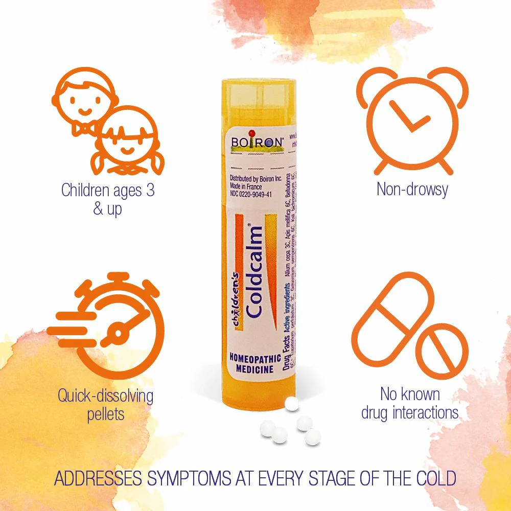 Boiron Childrens ColdCalm, Homeopathic Medicine for Cold Relief, Sneezing, Runny Nose, Nasal Congestion, Minor Sore Throat, 2 x 80 Pellets - Image 3