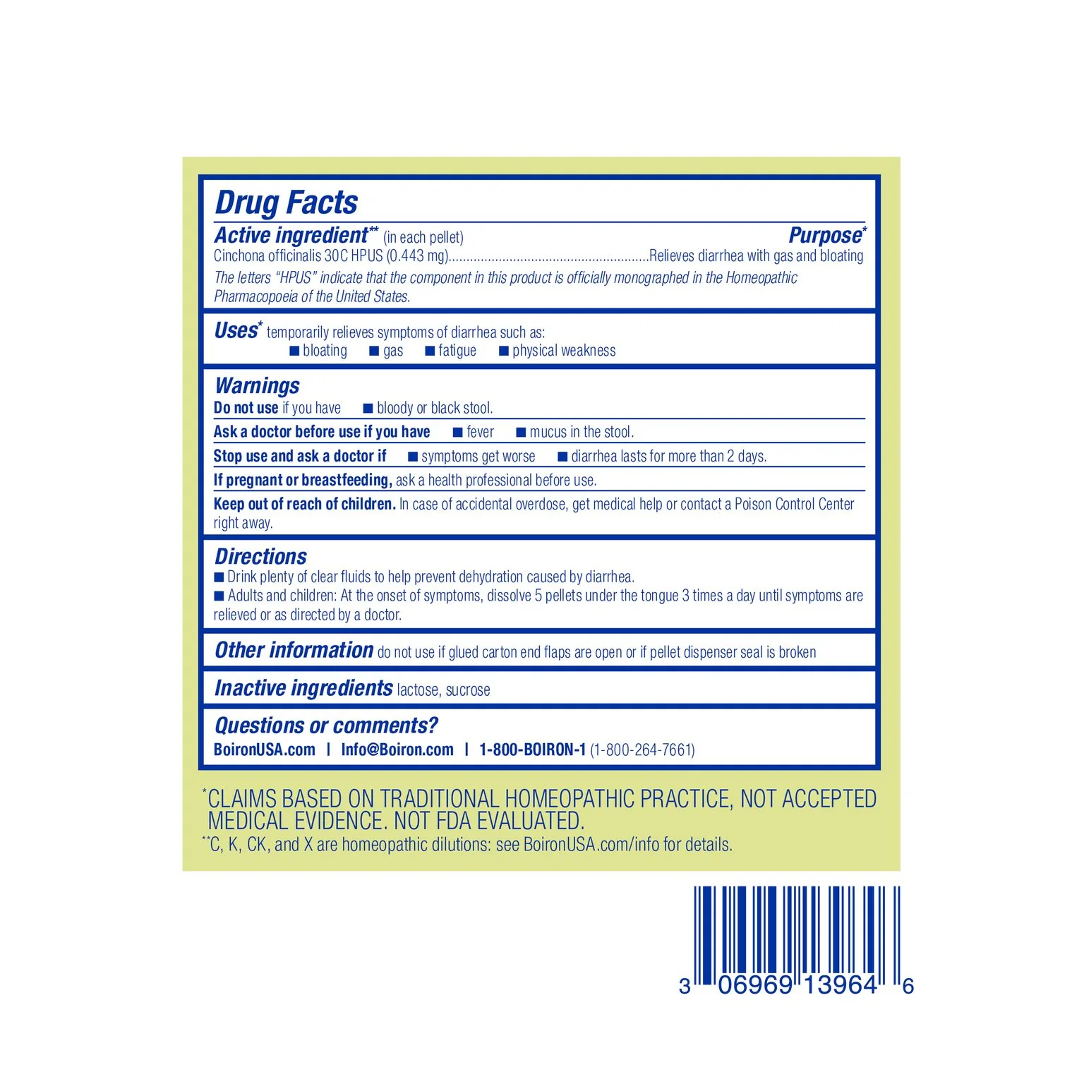 Boiron Cinchona Officinalis 30C Bonus Care Pack, Homeopathic Medicine for Diarrhea Relief & Recovery, 3 x 80 Pellets - Image 2