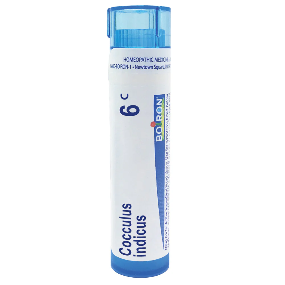 Boiron Cocculus Indicus 6C relieves motion sickness with a need to lie down, 80 Pellets