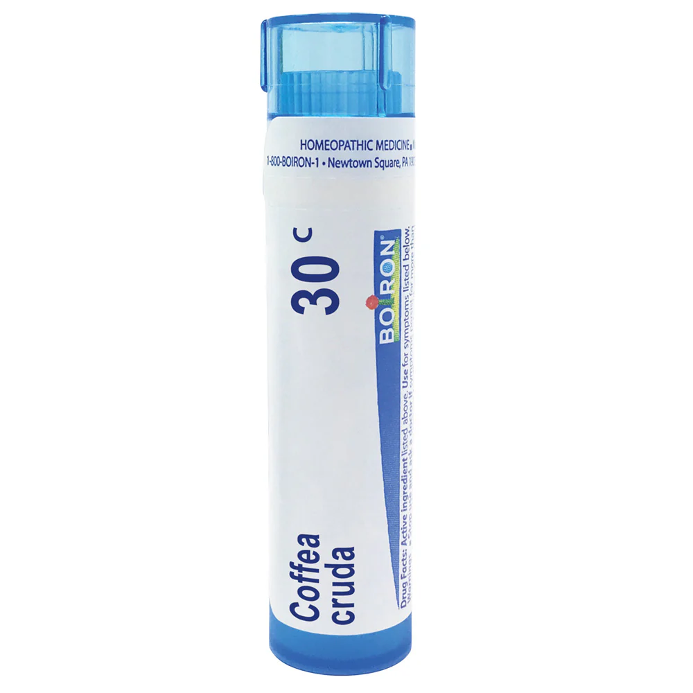Boiron Coffea Cruda 30C relieves sleeplessness with mental hyperactivity, 80 Pellets