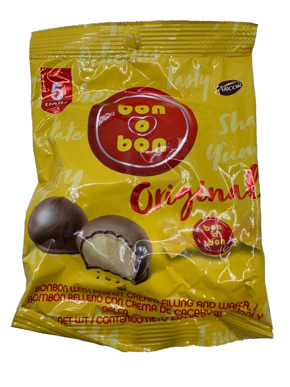 Bon O Bon Chocolate De El Salvador 5 Units | Bonbon with Peanut Cream and Wafer - Image 3