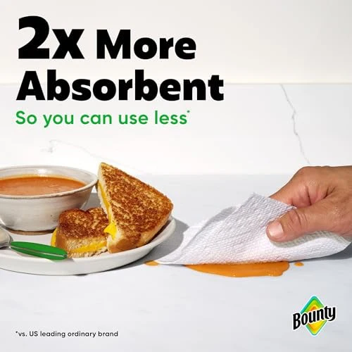 Bounty Select-a-Size 2-Ply Double-Roll Paper Towels, 2 Triple Rolls/123 Sheets per Roll, White - Image 6