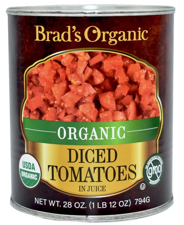 Brad's Organic Diced Tomatoes In Juice 28Oz