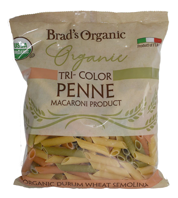 Brad's Organic Pasta 3Color Penne Macaroni 16Oz
