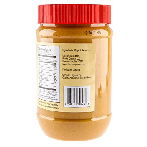 Brad's Organic Crunchy Peanut Butter 18oz - Image 5