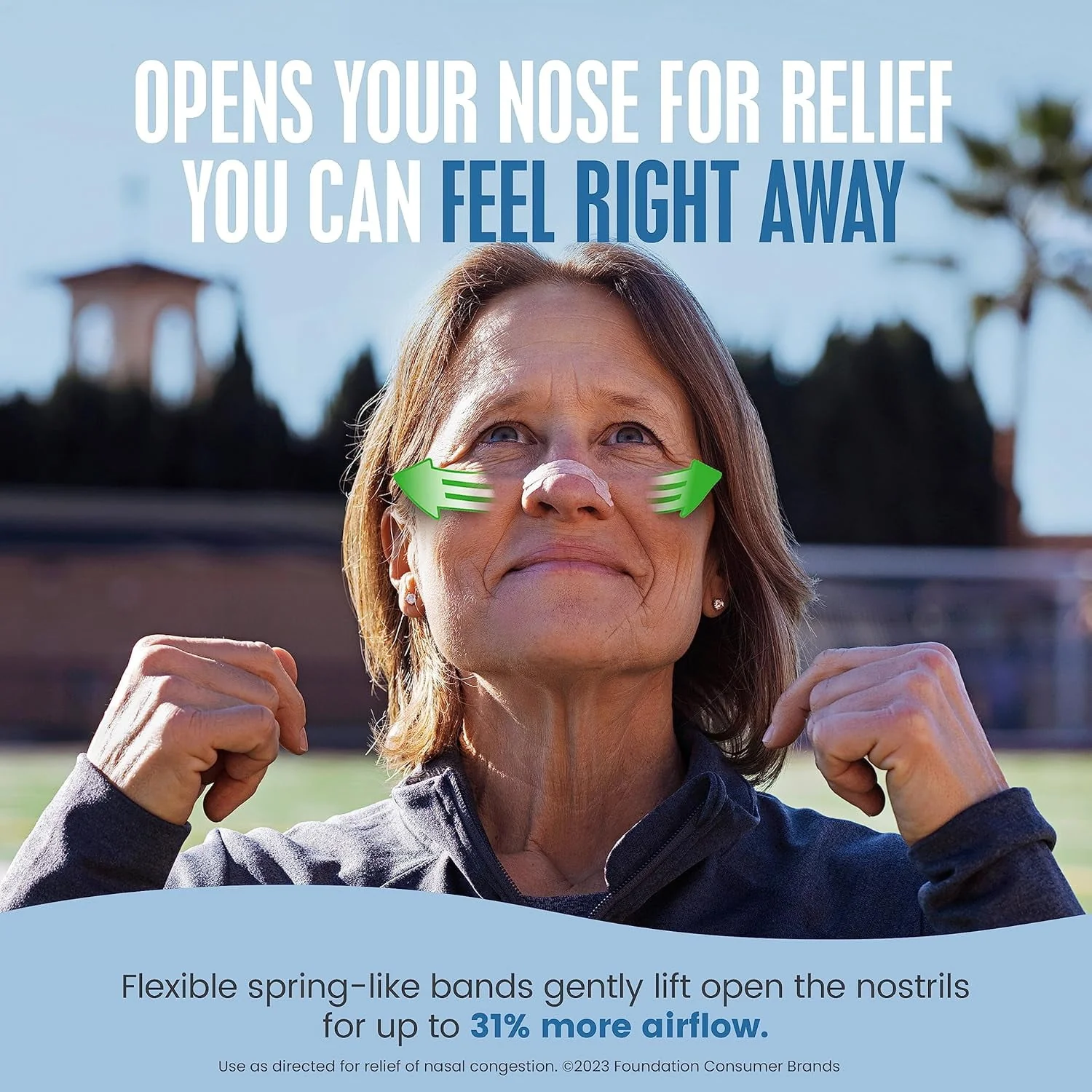Breathe Right Open Your Nose Strips Large Tan 30ct - Image 2
