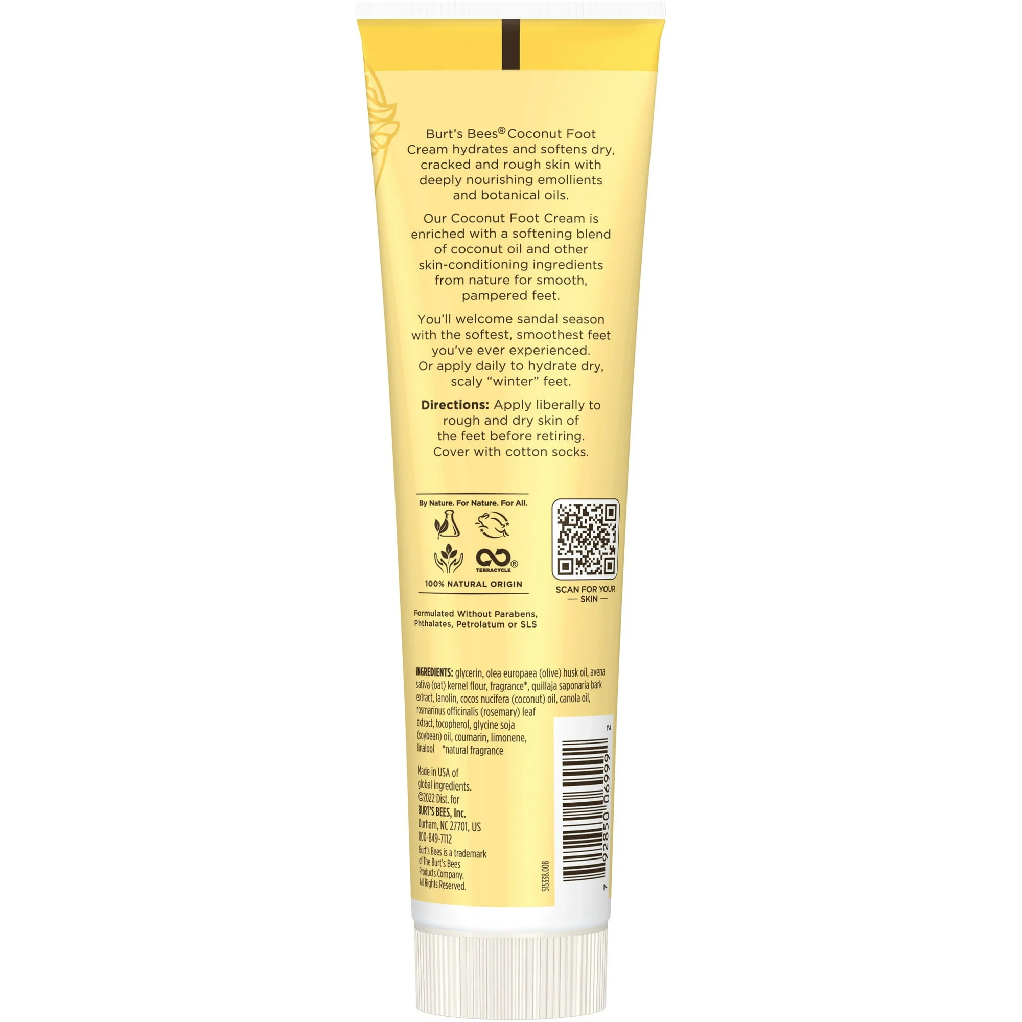 Burt's Bees Softening Foot Cream with Coconut Oil and Soap Bark 4.34oz - Image 2
