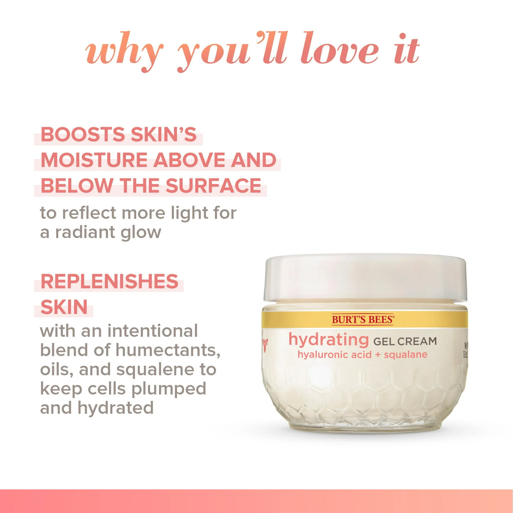 Burt's Bees Hydrating Gel Cream Hyaluronic Acid 1.8oz - Image 2