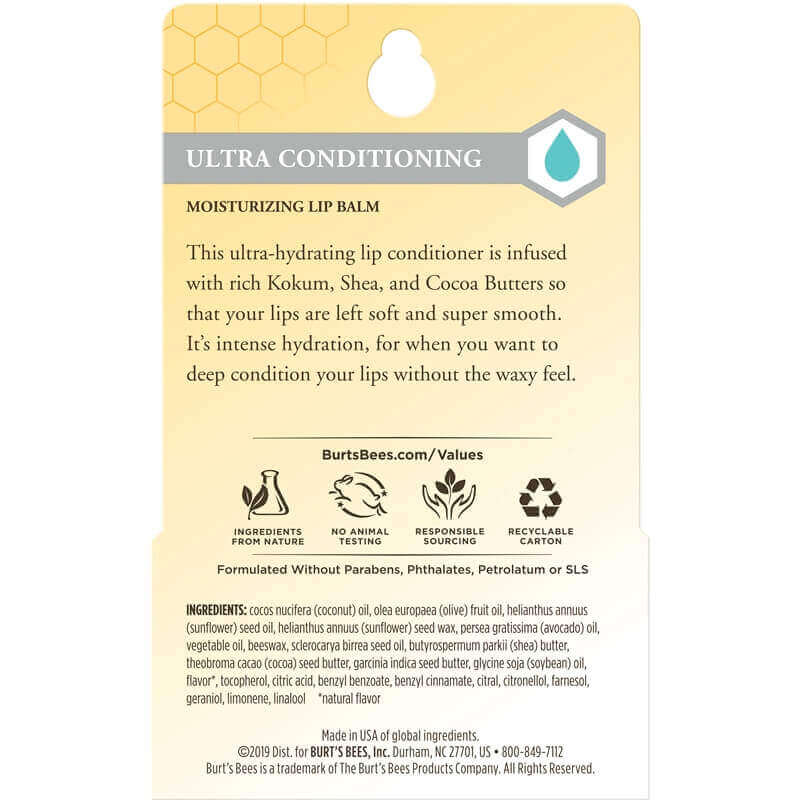 Burt's Bees Lip Balm Ultra Conditioner 0.15 Oz - Image 2