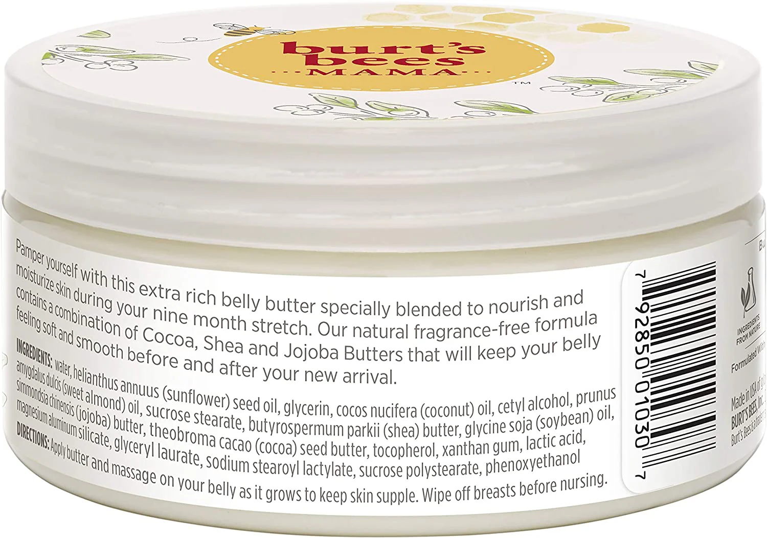 Burt's Bees Mama Bee Bellybutter Vitamin E 6.5 Oz - Image 2