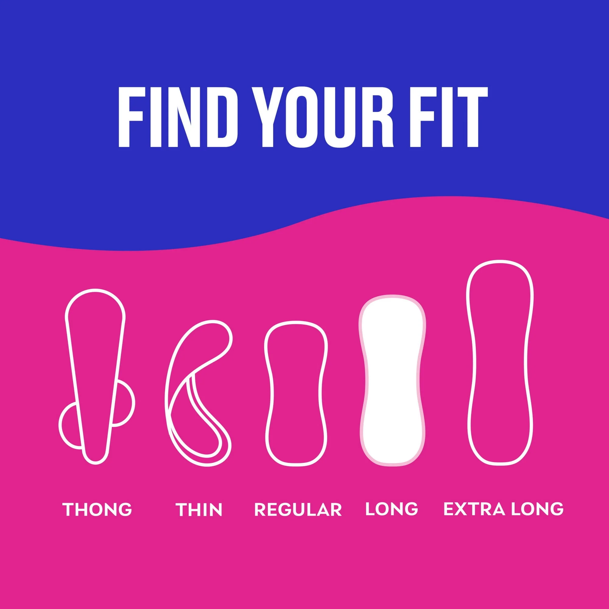 Carefree Body Shape Long Pantiliners 42ct - Image 3