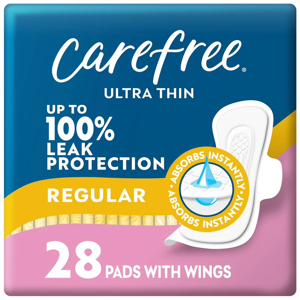 Carefree Ultra Thin Regular Pads with Wings - 28ct - Image 7