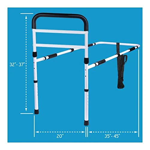 Carex Bed Rails for Elderly Adults - Adult Bed Rails and Bed Grab Bar for Elderly, Seniors, People with Mobility Issues - Tool-Free Assembly 37x20x45 - Image 10