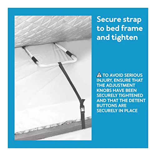 Carex Bed Rails for Elderly Adults - Adult Bed Rails and Bed Grab Bar for Elderly, Seniors, People with Mobility Issues - Tool-Free Assembly 37x20x45 - Image 6
