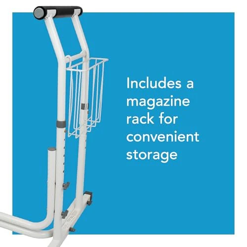 Carex Toilet Safety Rails for Seniors, Adjustable Toilet Safety Frame and Toilet Rails with Handles for Elderly and Disabled, Stand Alone Toilet Safet - Image 6