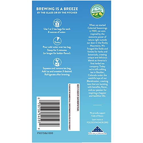 Celestial Seasonings, Cold Brew Iced Tea, Sweetened Tea with Lemon, 18 Tea Bags, 1.3 Oz (37 G) - Image 2