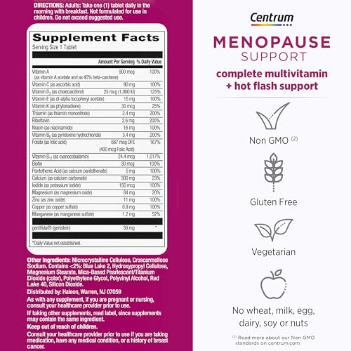 Centrum Menopause Multivitamin, Hot Flash Relief, 30 ct - Image 9