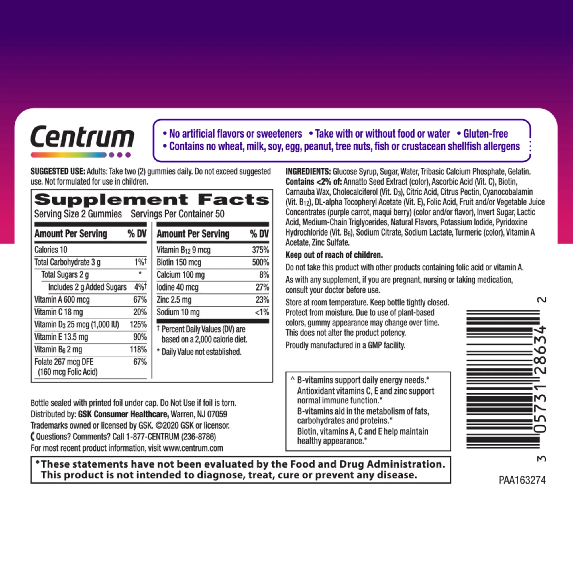 Centrum Women 50 Multigummies 100ct - Image 3