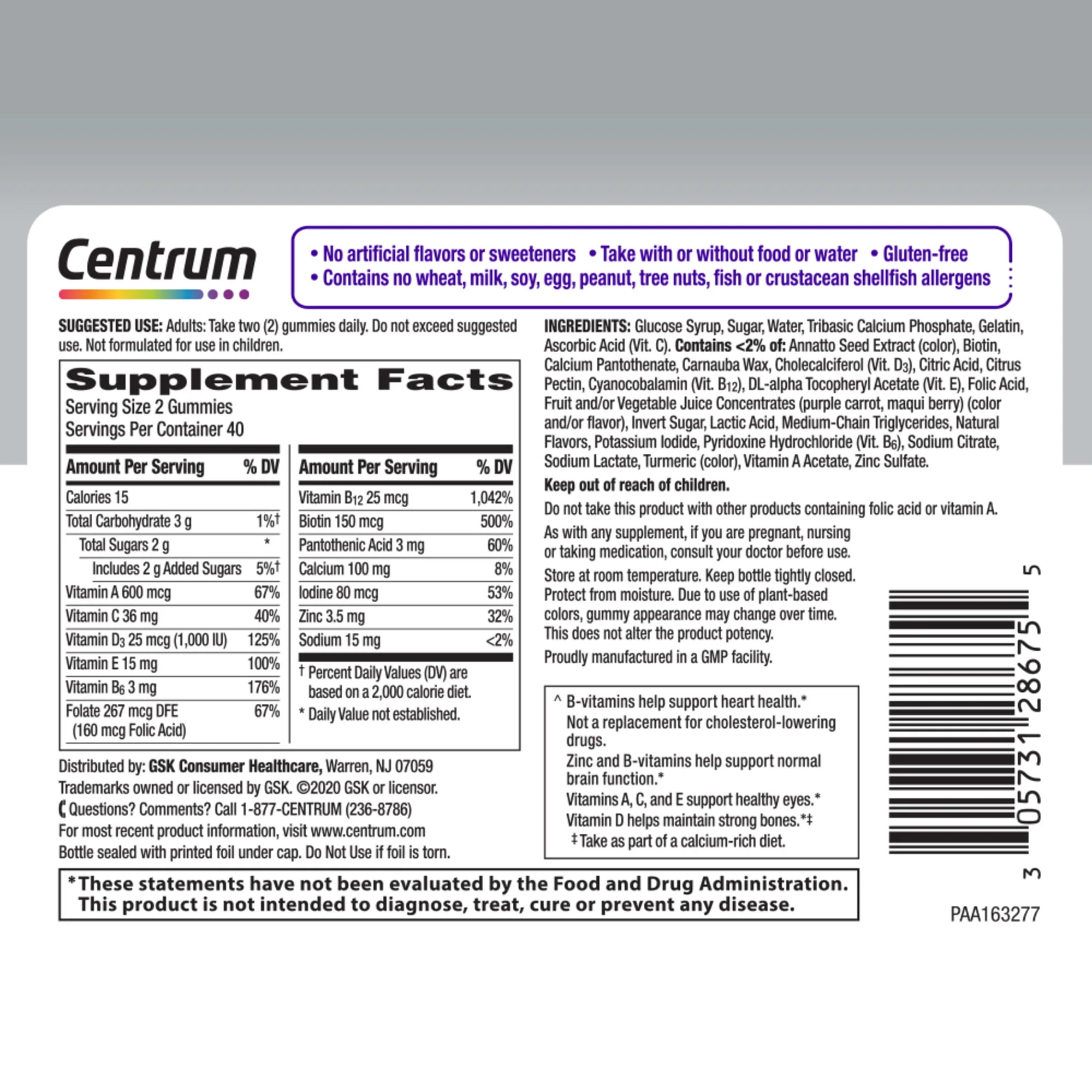 Centrum Women 50 Multigummies 80ct - Image 3