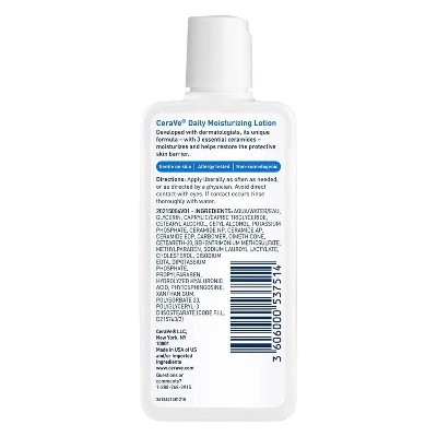 CeraVe Daily Moisturizing Lotion for Dry Skin 3 Fl Oz - Image 2