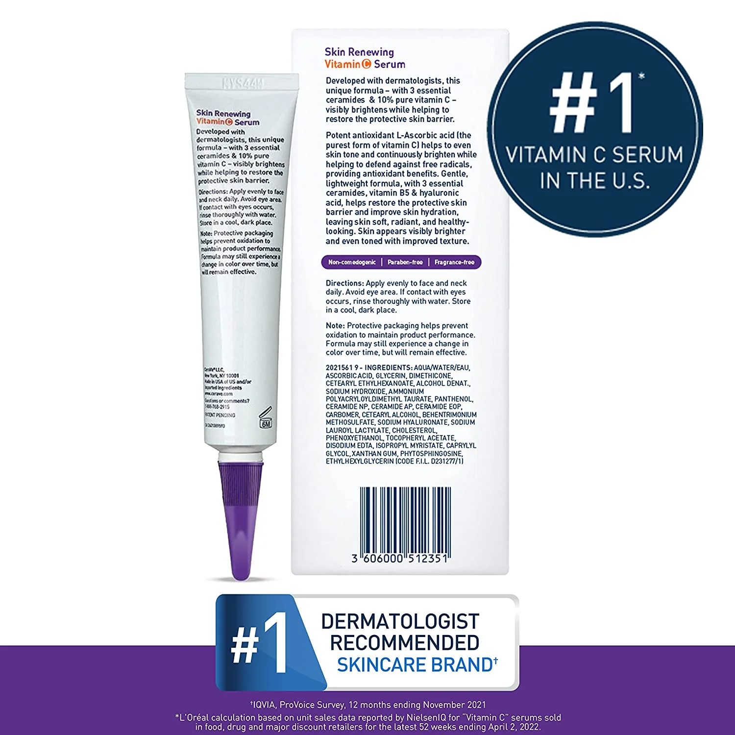 CERAVE SKIN RENEWING VITAMIN C SERUM 1 Oz - Image 2