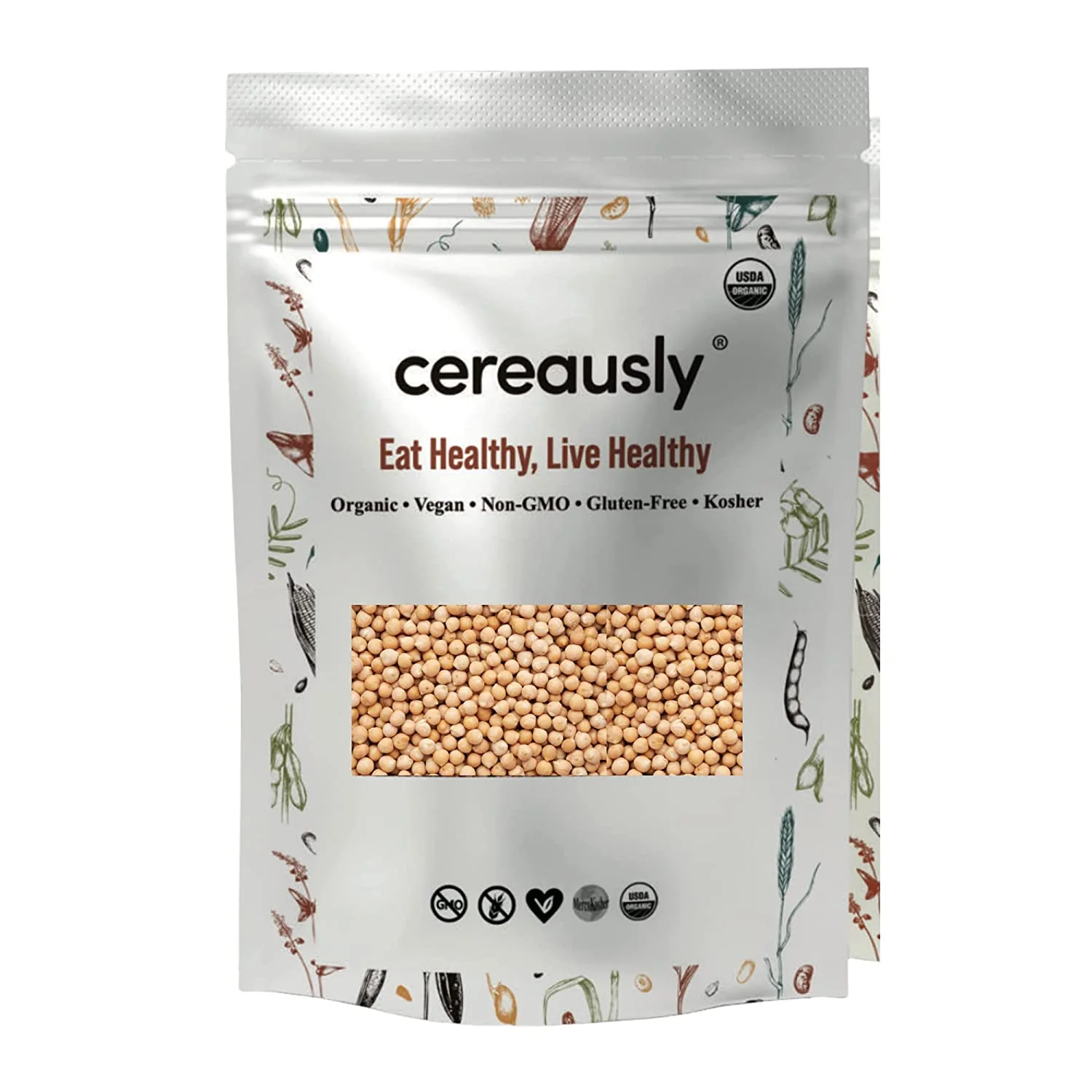 Cereausly Organic Garbanzo Beans 1Lbs