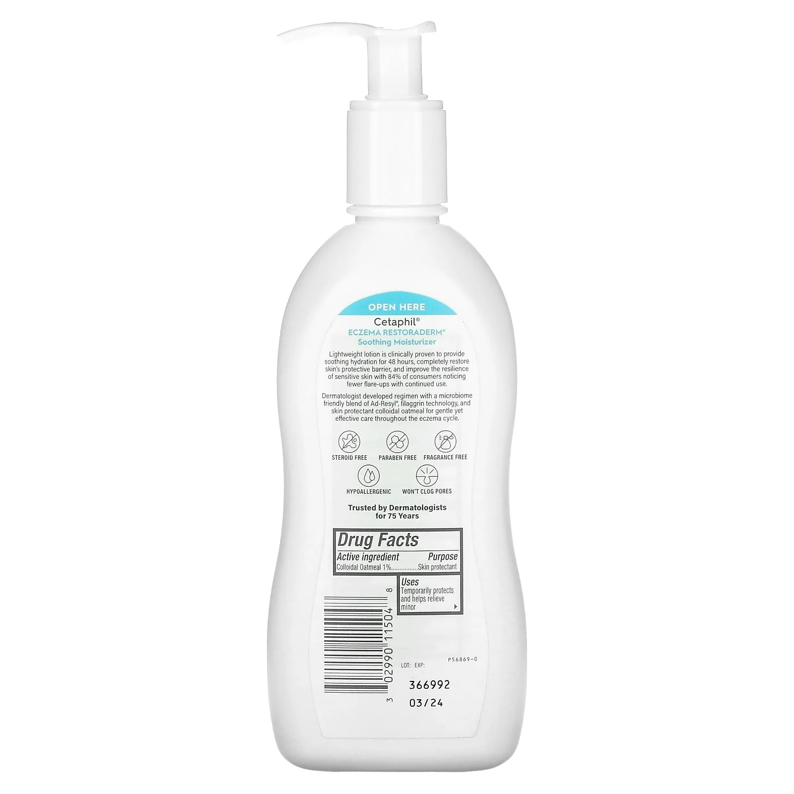 Cetaphil Eczema Soothing Moisturizer 10 oz - Image 2