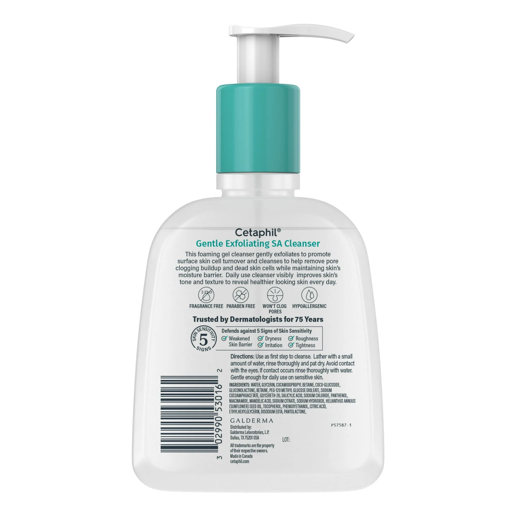 Cetaphil Exfoliating Salicylic Acid Cleanser 8oz - Image 3