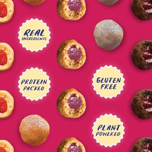 Chia Smash Protein Superfood Snack Bites Choco Peanut Butter + Raspberry Jam, 5 Bites - Image 3