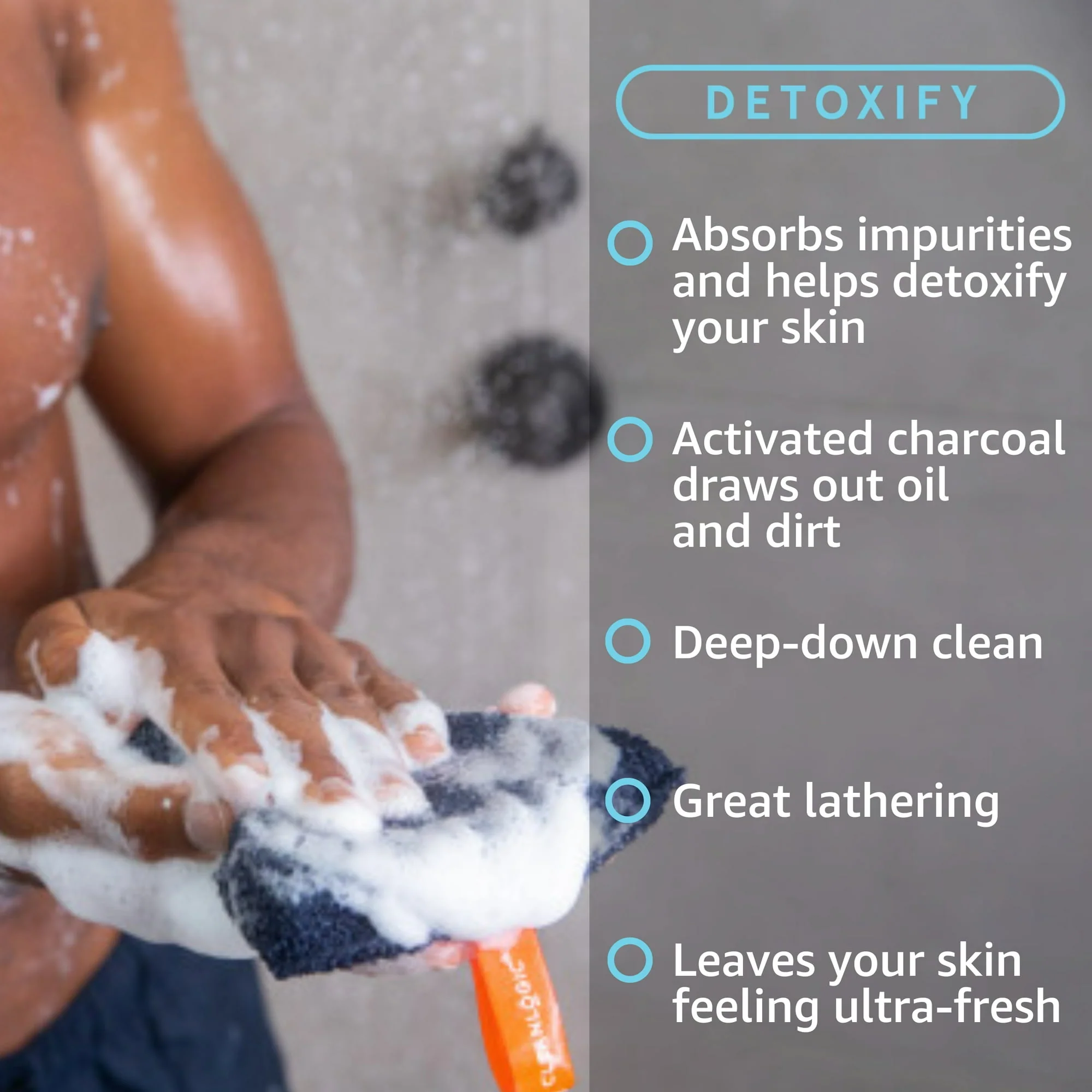 Cleanlogic Detoxify Body Exfoliator Charcoal - Image 2